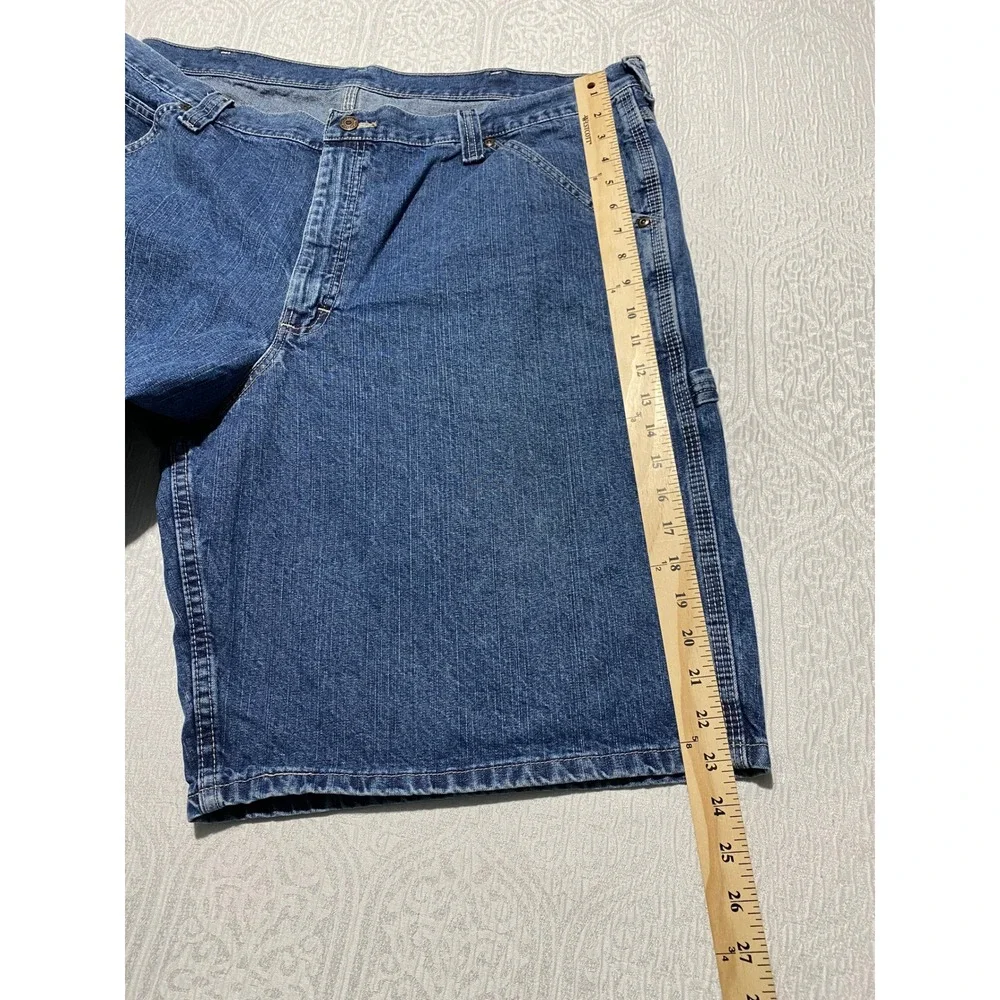 Lee Mens Blue Denim Carpenter Shorts Size 44 Relaxed Fit Utility Workwear Cotton